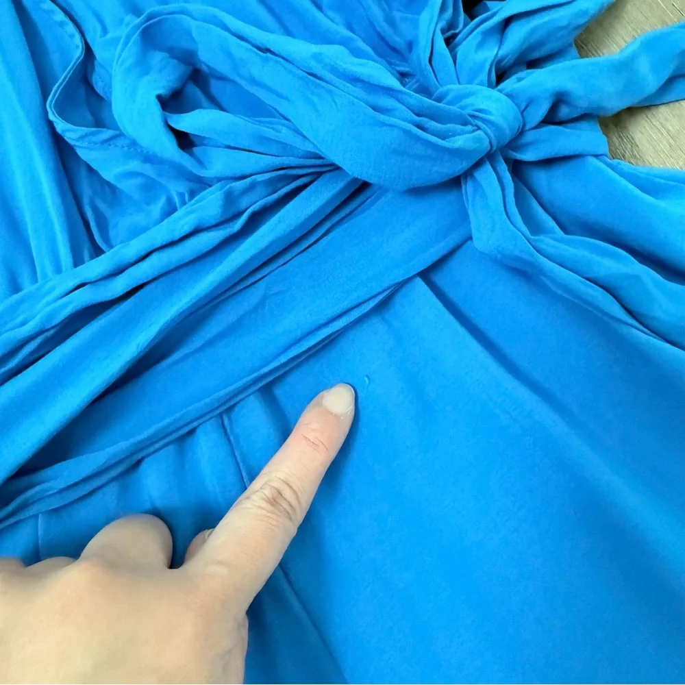 NWT Elan Blue Romper with Tie Waist Large - Picture 6 of 11